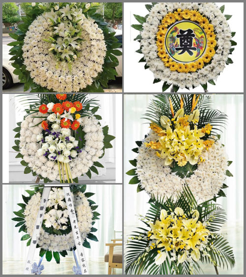 山东莱芜莱城区雪野镇西峪河南村花圈速递