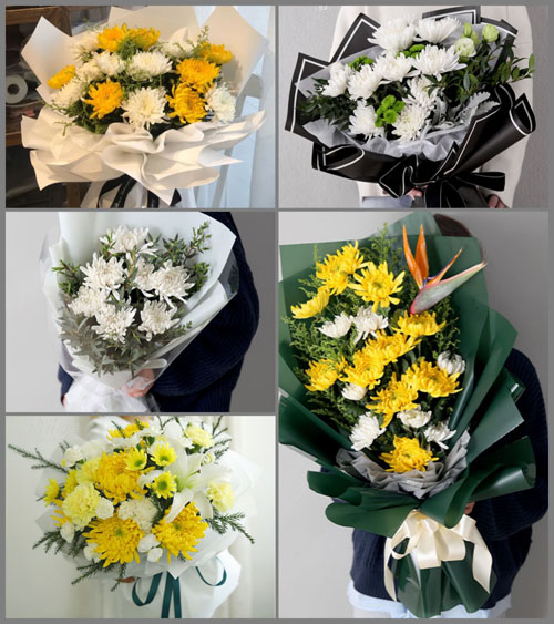 山东莱芜莱城区雪野镇西峪河南村白事花束代送